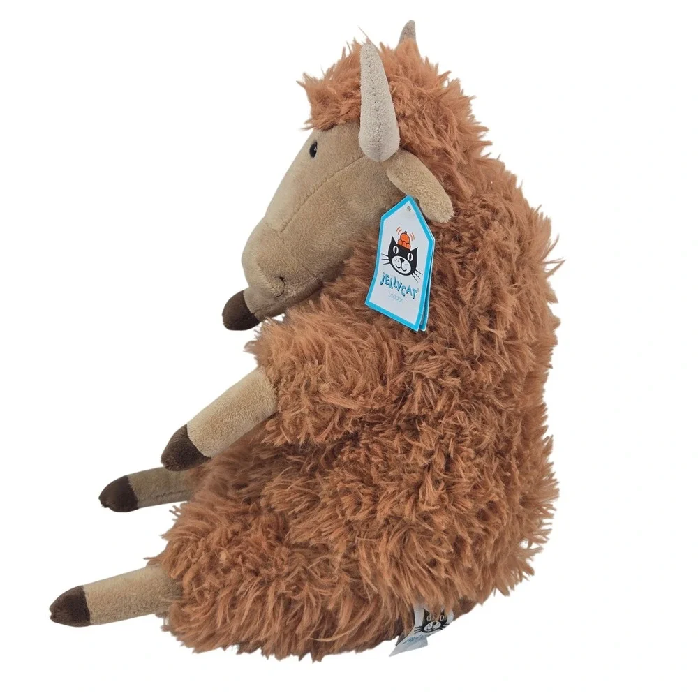 Jellycat Herbie Highland Cow Plush Shaggy Ginger Brown HER3HC NWT HTF Retired